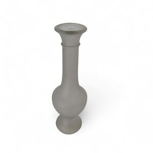 Frosted Glass Bud Vase 8" Tall Elegant‎ Decor Table Centerpiece